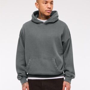 Abercrombie & Fitch Gray Essential Popover Hoodie Large